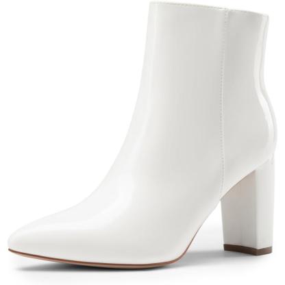 Pointed Pattern Zipper Boots With Modern Look - My Beach Shoes