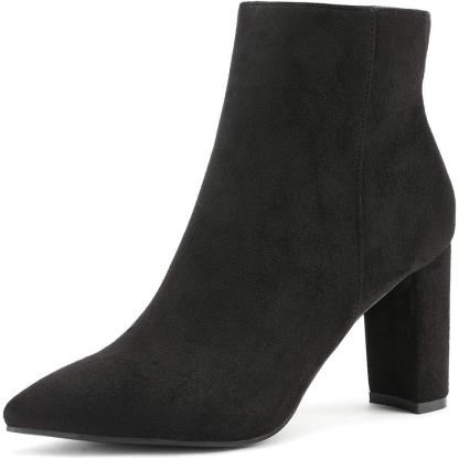 Pointed Pattern Zipper Boots With Modern Look - My Beach Shoes