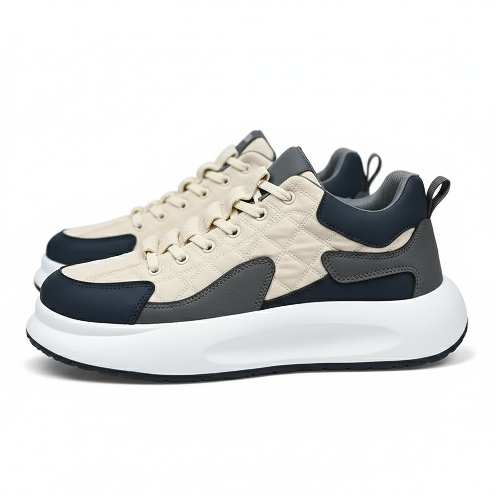 Quilted Lace Up Sneakers