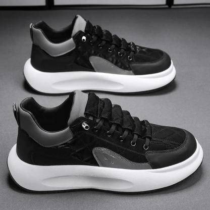 Quilted Lace Up Athletic Sneakers - My Beach Shoes