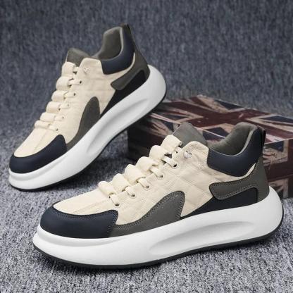 Quilted Lace Up Athletic Sneakers - My Beach Shoes