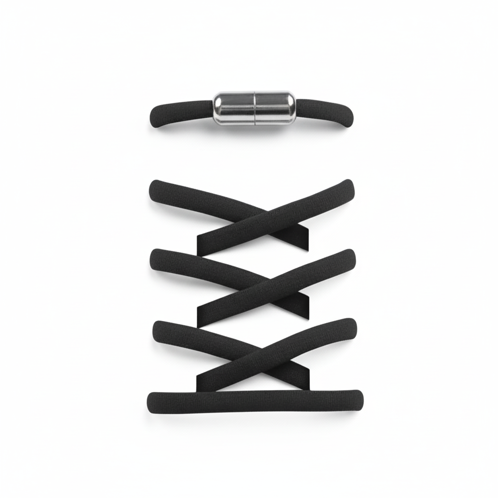 Half Round No Tie Elastic Stretch Tieless Shoelaces