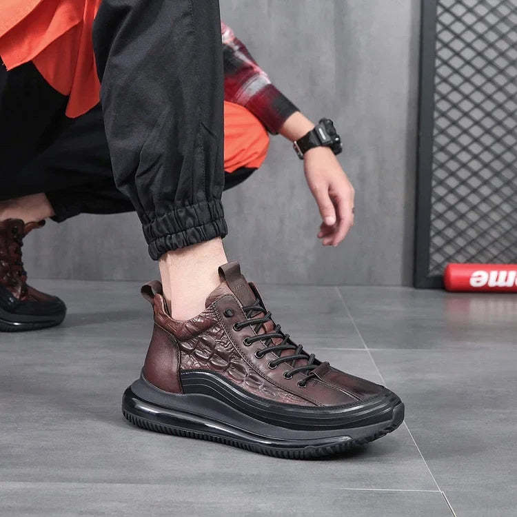 Rugged Sneakers With Textured Design - My Beach Shoes