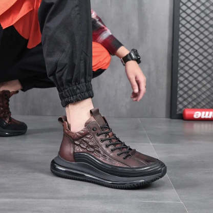 Rugged Sneakers With Textured Design - My Beach Shoes