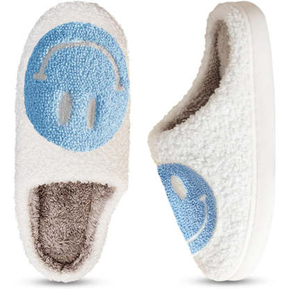 Cozy Smile Plush Slip On Slippers - My Beach Shoes