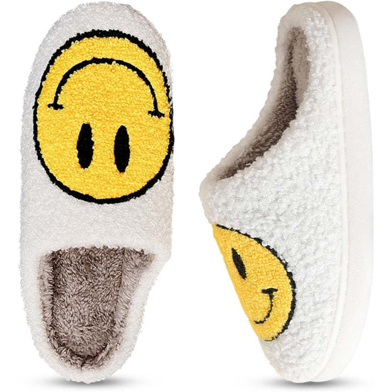 Cozy Smile Plush Slip On Slippers - My Beach Shoes