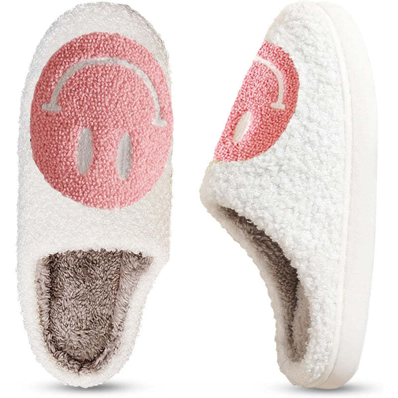 Cozy Smile Plush Slip On Slippers - My Beach Shoes