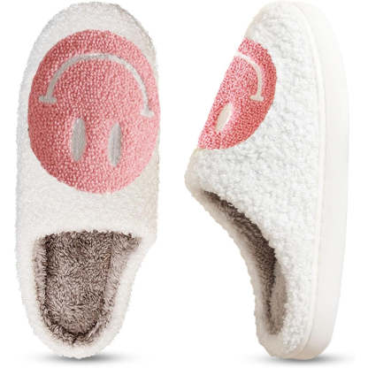 Cozy Smile Plush Slip On Slippers - My Beach Shoes