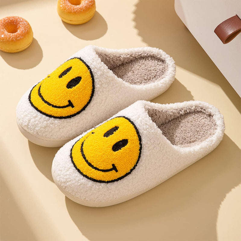 Cozy Smile Plush Slip On Slippers - My Beach Shoes