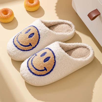 Cozy Smile Plush Slip On Slippers - My Beach Shoes