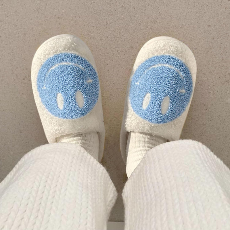 Cozy Smile Plush Slip On Slippers - My Beach Shoes
