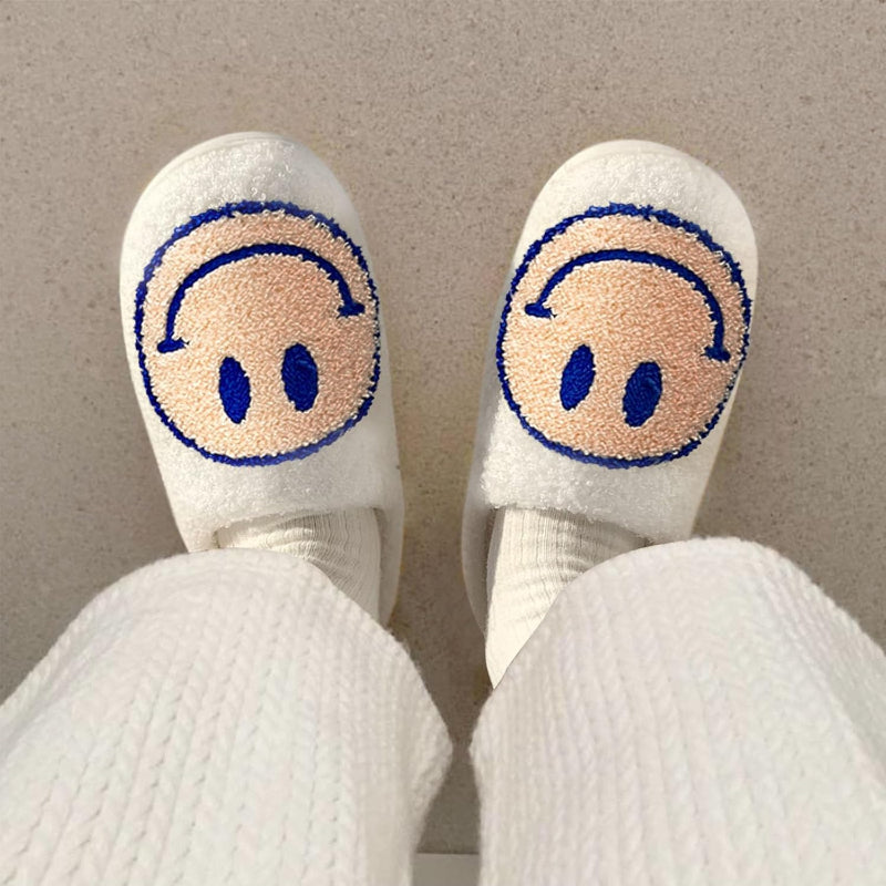 Cozy Smile Plush Slip On Slippers - My Beach Shoes