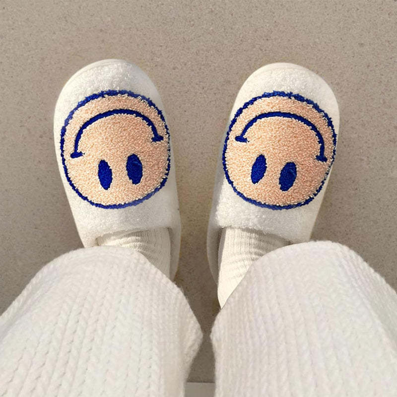 Cozy Smile Plush Slip On Slippers - My Beach Shoes