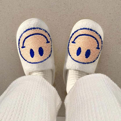 Cozy Smile Plush Slip On Slippers - My Beach Shoes