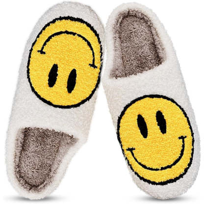 Cozy Smile Plush Slip On Slippers - My Beach Shoes
