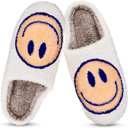 Cozy Smile Plush Slip On Slippers - My Beach Shoes