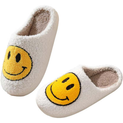 Cozy Smile Plush Slip On Slippers - My Beach Shoes