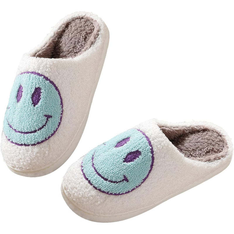 Cozy Smile Plush Slip On Slippers-My Beach Shoes