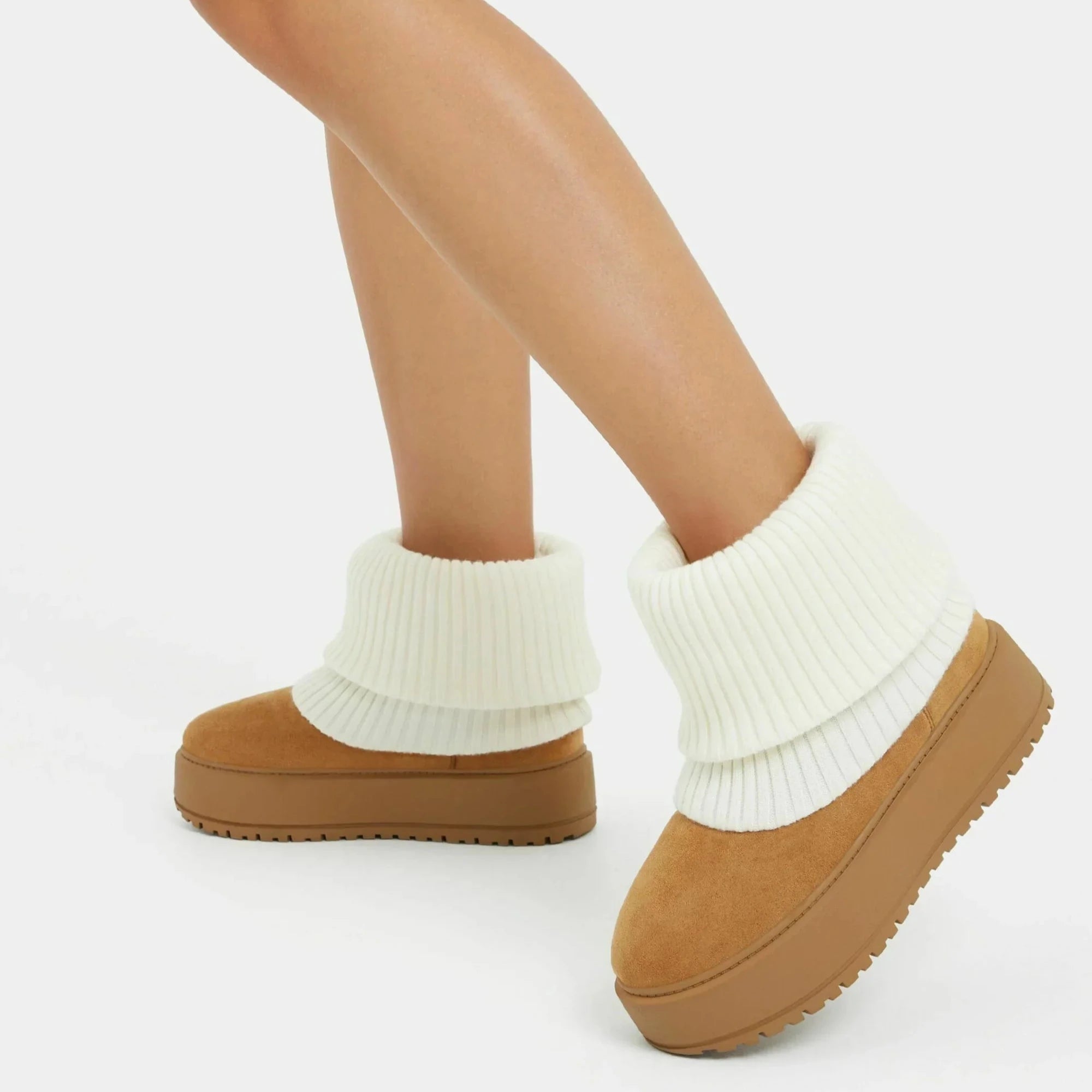 Stylish And Comfy Snow Boots With Faux Fur Lining-My Beach Shoes