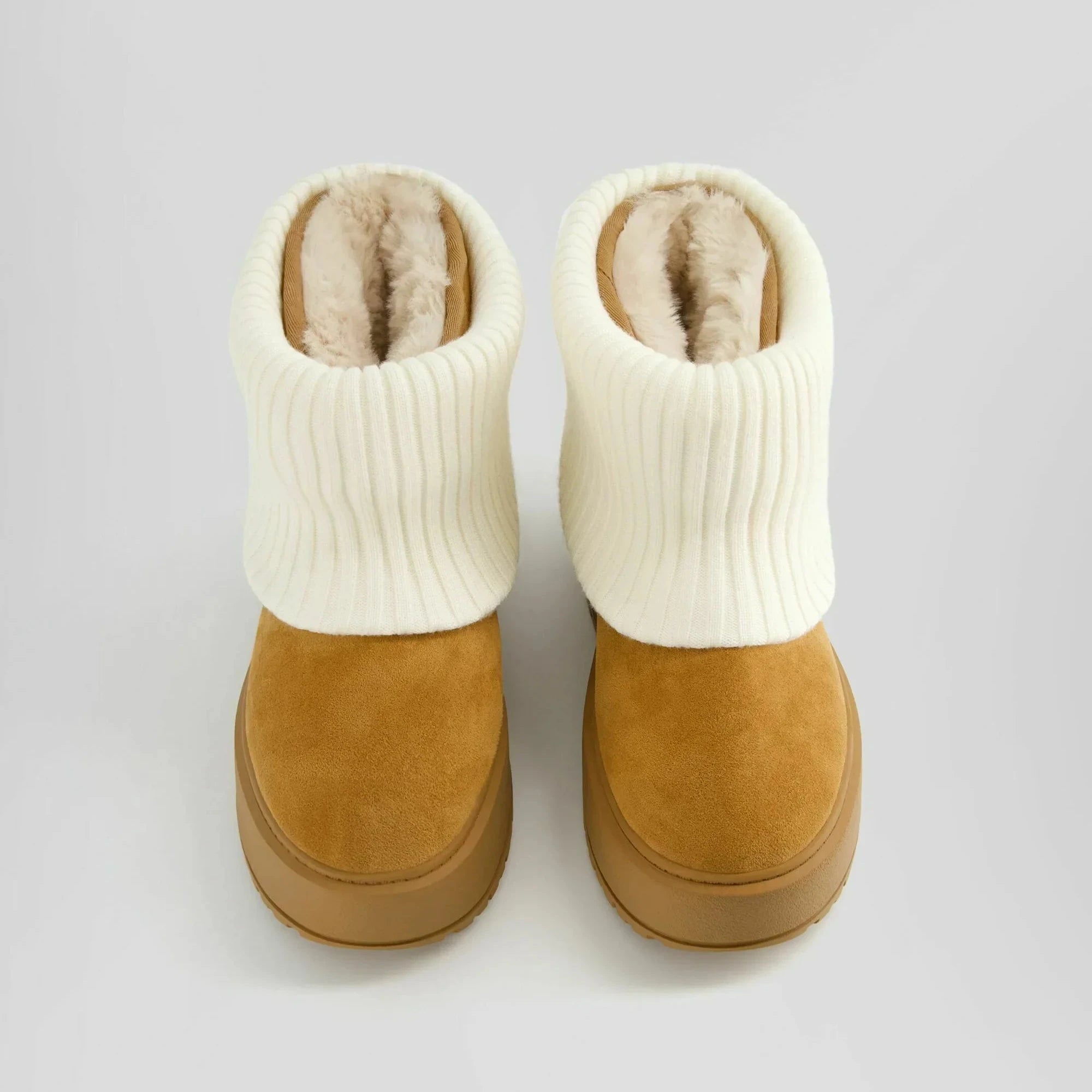 Stylish And Comfy Snow Boots With Faux Fur Lining-My Beach Shoes