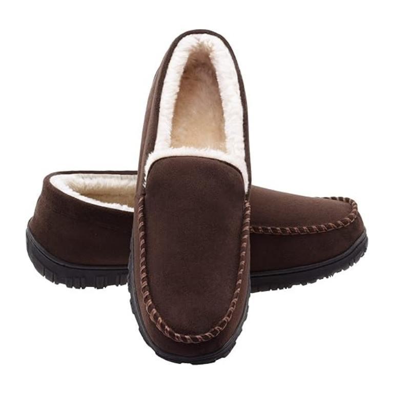 Plush Moccasins With Classic Stitched Design For Timeless Style-My Beach Shoes