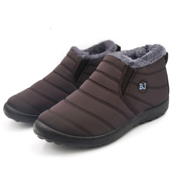 Waterproof Warm Flat Fur Boots For Women-My Beach ShoesWaterproof Warm Flat Fur Boots For Women - Image 3