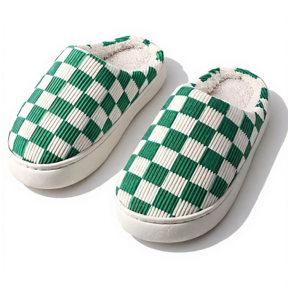 Fuzzy Memory Foam House Slippers with Plush Lining for Women