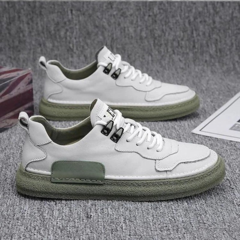 Urban Elite Black Leather Sneakers-My Beach Shoes