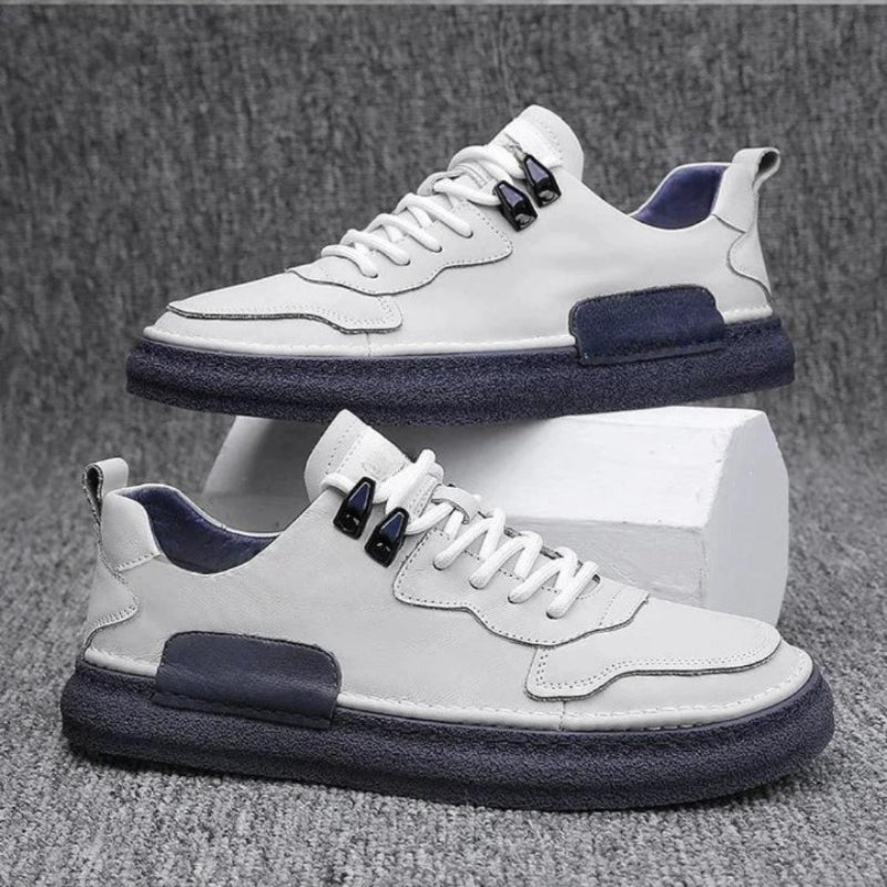 Urban Elite Black Leather Sneakers - My Beach Shoes