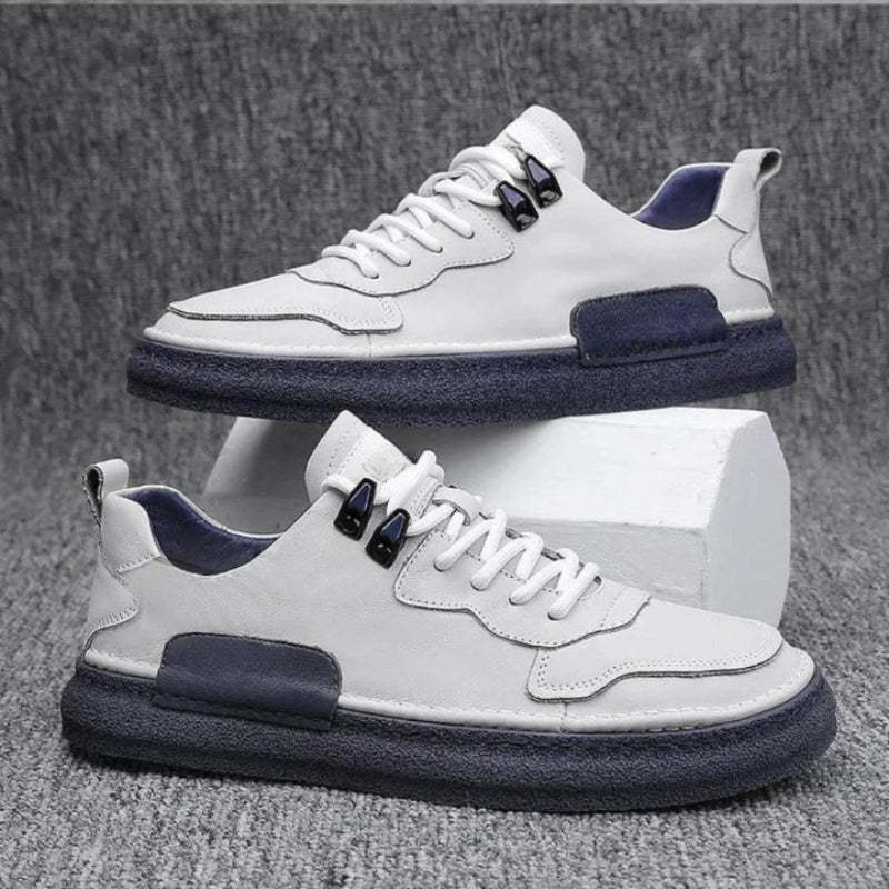 Urban Elite Black Leather Sneakers-My Beach Shoes