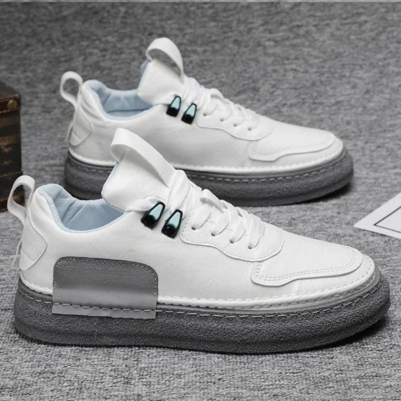 Urban Elite Black Leather Sneakers-My Beach Shoes