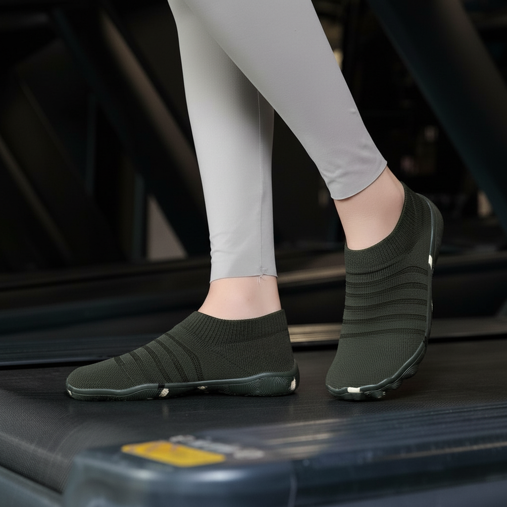 Flexible Quick Dry Lightweight Barefoot Aqua Socks in Orange - Buckle Close-Up