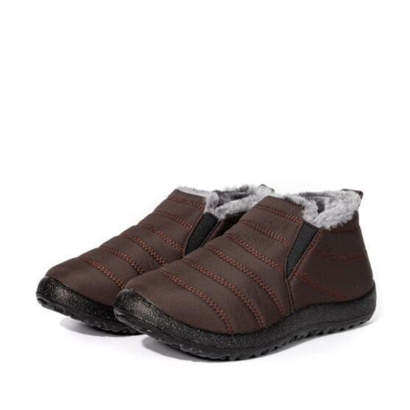Non-Slip Plush Waterproof Ankle Boots-My Beach Shoes