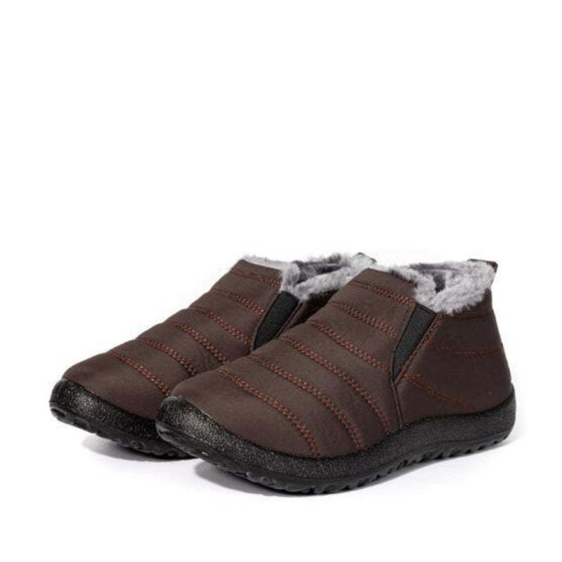 Non-Slip Plush Waterproof Ankle Boots-My Beach Shoes