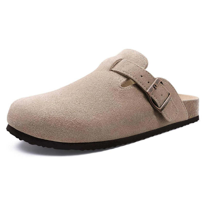 Women Clogs With Cork Pattern And Adjustable Buckle - My Beach Shoes