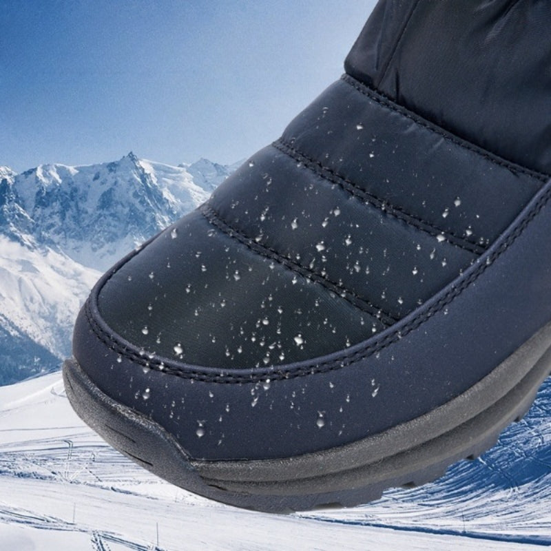 Black Waterproof Winter Non-Slip Warm Snow Boot-My Beach Shoes