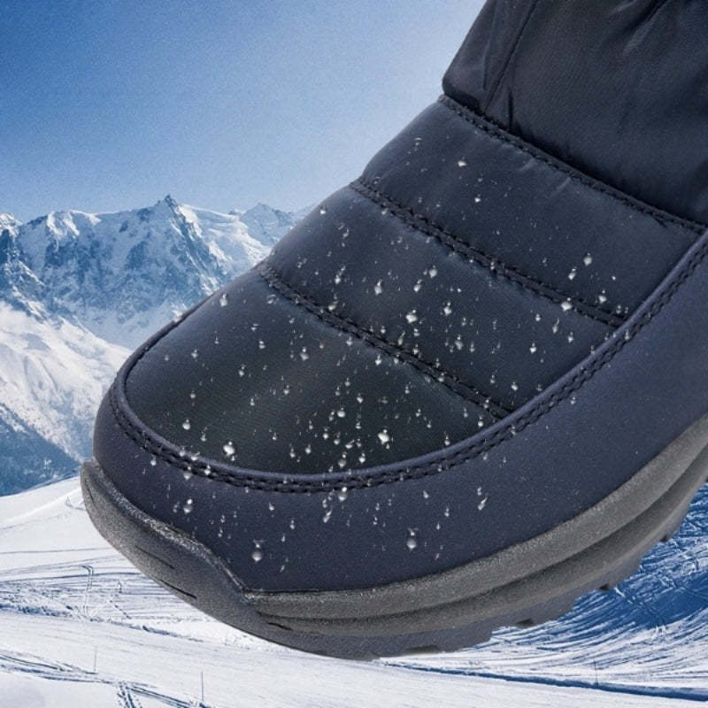Black Waterproof Winter Non-Slip Warm Snow Boot - My Beach Shoes