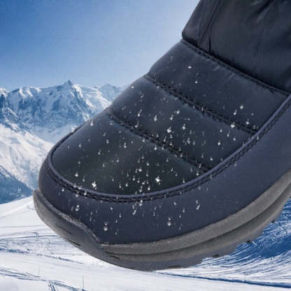 Black Waterproof Winter Non-Slip Warm Snow Boot - My Beach Shoes