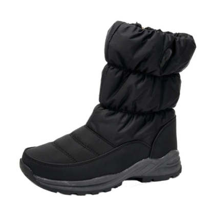Black Waterproof Winter Non-Slip Warm Snow Boot - My Beach Shoes