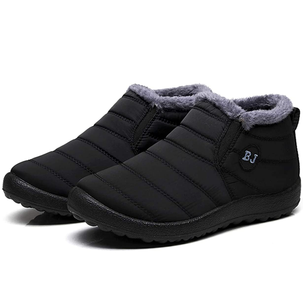 Waterproof Warm Flat Fur Boots For Women-My Beach Shoes