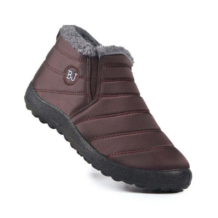 Waterproof Warm Flat Fur Boots For Women-My Beach Shoes