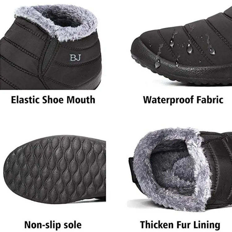 Waterproof Warm Flat Fur Boots For Women - My Beach Shoes