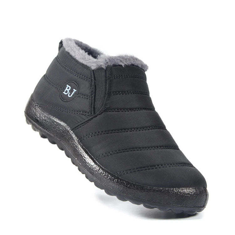 Waterproof Warm Flat Fur Boots For Women-My Beach Shoes