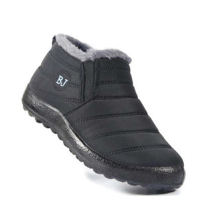 Waterproof Warm Flat Fur Boots For Women - My Beach Shoes
