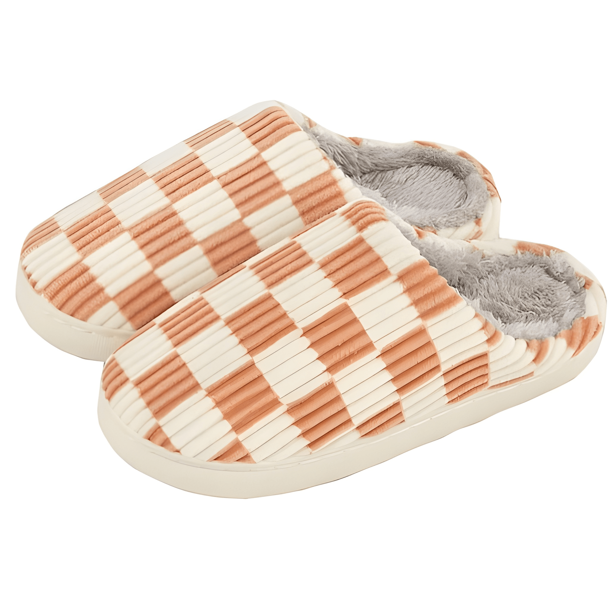 Fuzzy Memory Foam House Slippers With Plush Lining