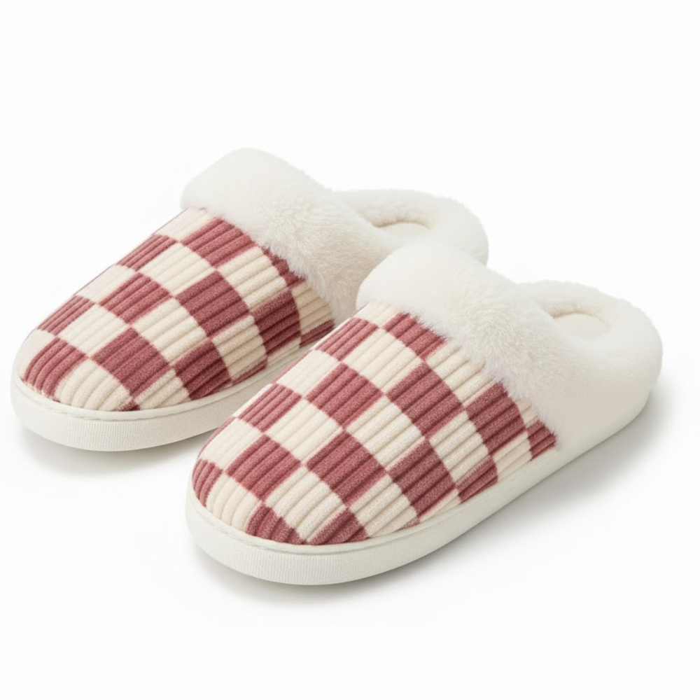 Womens Cozy Plush Memory Foam Slippers For Indoor Use