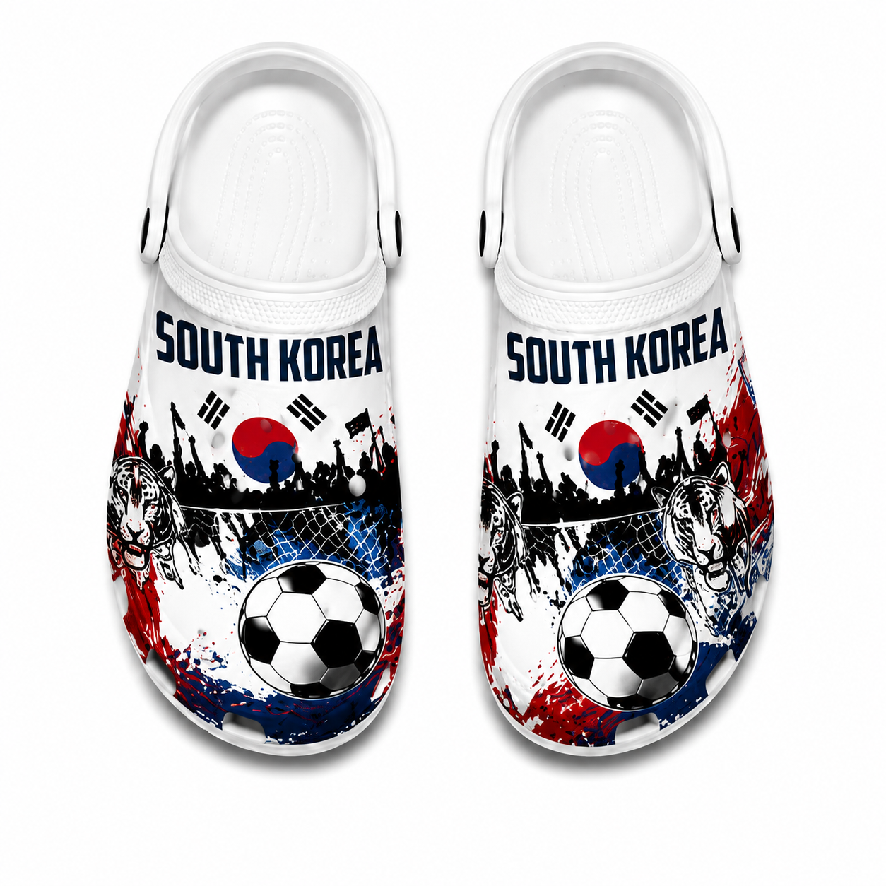 World Cup 2026 South Korea Football Fan Printed Clogs
