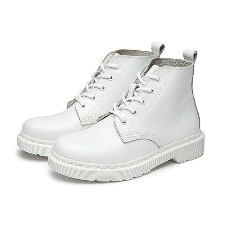 Leather Doc Ankle Boots - My Beach Shoes