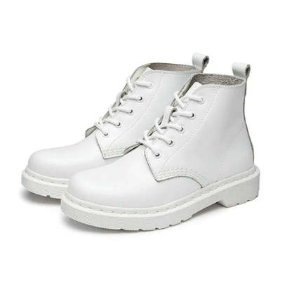 Leather Doc Ankle Boots - My Beach Shoes