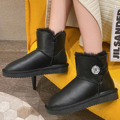 Natural Wool Lined Winter Warm Shoes - My Beach Shoes